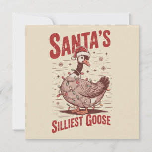 Vintage Santas dümmster Gans Lustiges Weihnachten 