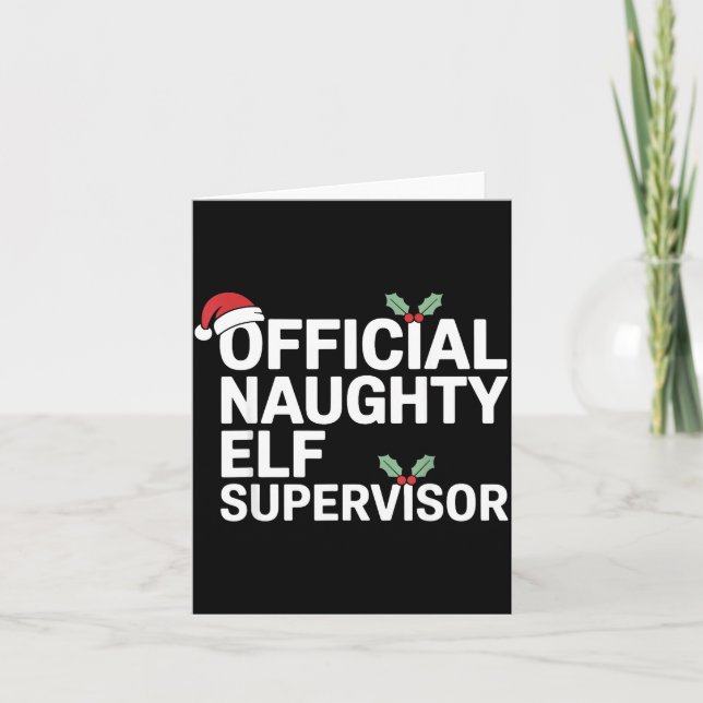 Vintage Sarcastic Hr Supervisor Christmas Matching Karte (Vorderseite)