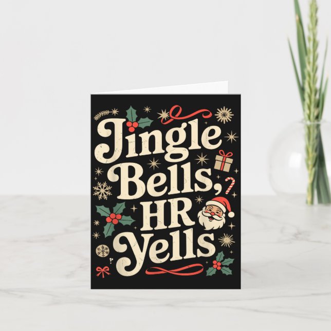 Vintage Sarcastic Retro Hr Violation Christmas Off Karte (Vorderseite)