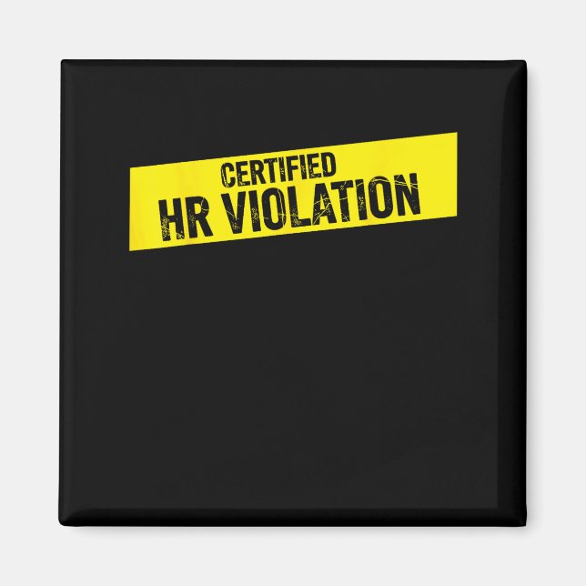 Vintage Sarcastic Retro Hr Violation Christmas Off Magnet (Vorne)