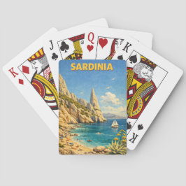 Vintage Sardinia Travel Cala Goloritzé Spielkarten