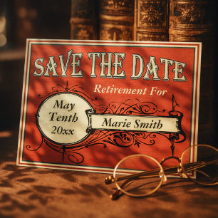 Vintage Save the Date Rente Ankündigungspostkarte