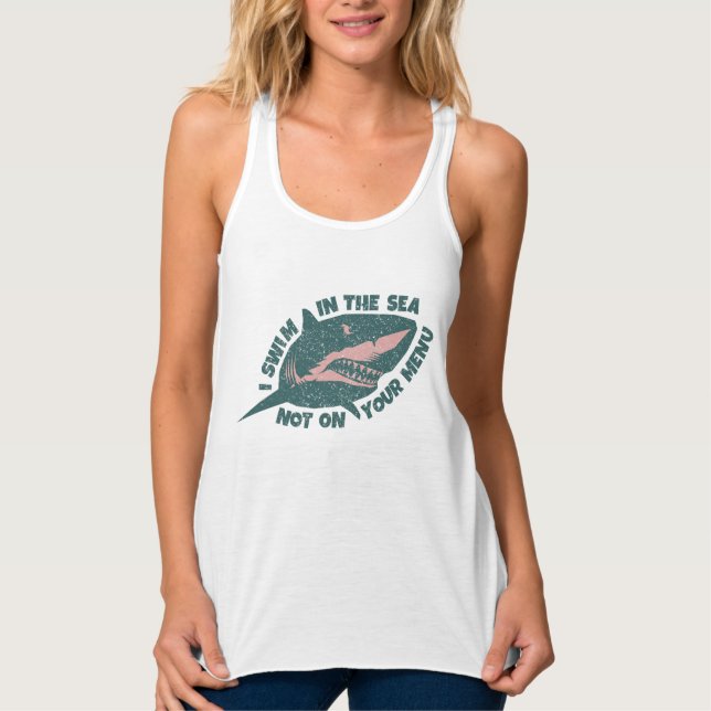 Vintage Save the Sharks Tank Top (Vorderseite)