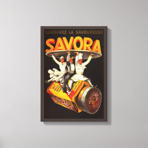 Vintage Savora Würze-Anzeige Leinwanddruck