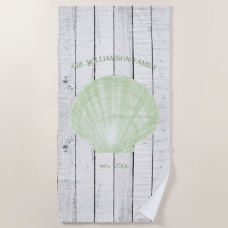 Vintage Scallop Muschel Strandtuch