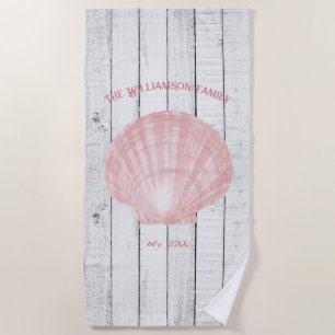 Vintage Scallop Muschel Strandtuch