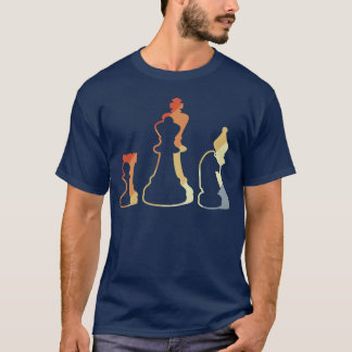 Vintage-Schachspiel lustiges Mädchen T-Shirt