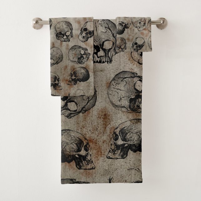 Vintage Schädel Badhandtuch Set (Insitu)