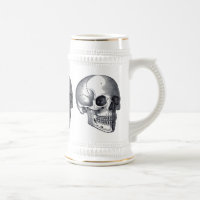 Vintage Schädel-gotisches Punkbier Stein