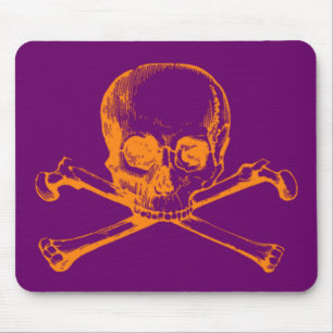 Vintage Schädel und Kreuzknochen Mousepad