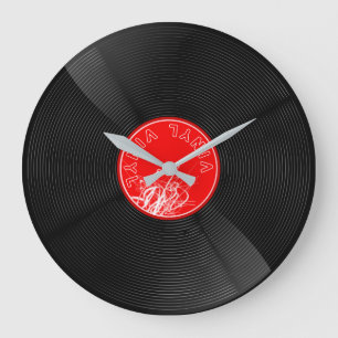 Vintage-Schallplatte - Musikliebhaber Große Wanduhr