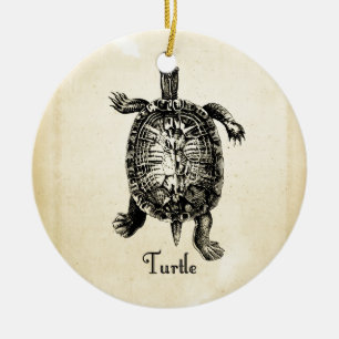VINTAGE SCHALTFLÄCHE KERAMIKORNAMENT