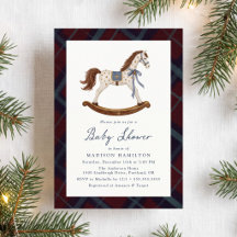 Vintage Schaukelpferd Weihnachten Baby Shower