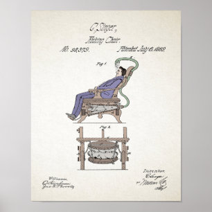 Vintage-Schaukelstuhl-Patent 1869 Poster
