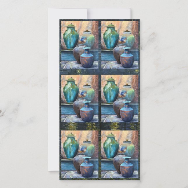 Vintage Schiffe Akrylkunst Feiertagskarte (Vorderseite)