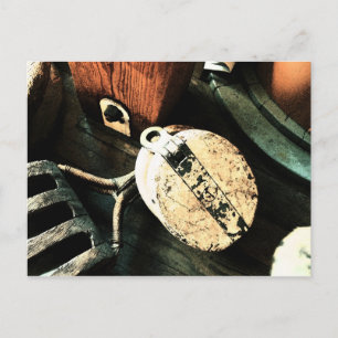 Vintage Schiffsrollen Postkarte