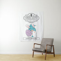 Vintage Schild Jahreszeitliche Ostereierjagd Bunny
