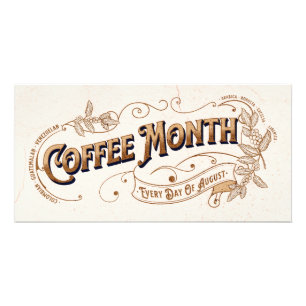 Vintage-Schild Kaffee Monat Fotodruck
