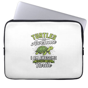 Vintage-Schildkröten sind großartig Lustiges Schil Laptopschutzhülle