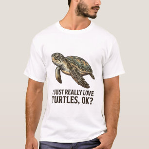 Vintage-Schildkrötenliebhaber Lustiges Meeresschil T-Shirt