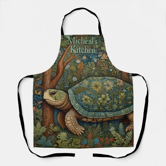 Vintage Schildkrötenwälder Schürze (Vorderseite)