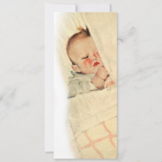 Vintage Schlafenbaby-Baby-Duschen-Einladungen Einladung