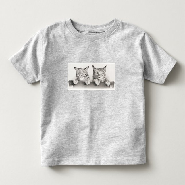 Vintage Schlafkatzen Lithograph, 1874 Kleinkind T-shirt (Vorderseite)