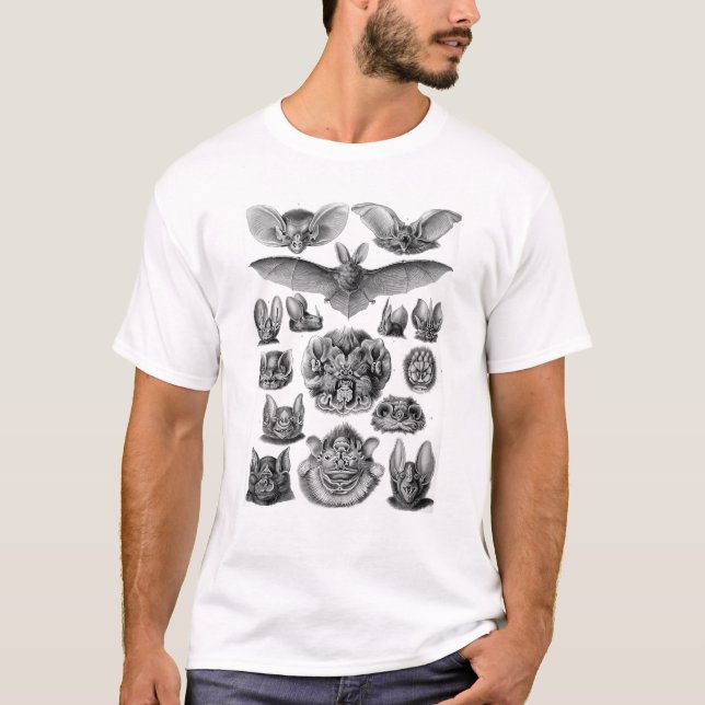 Vintage Schläger durch Ernst Haeckel T-Shirt (Vorderseite)