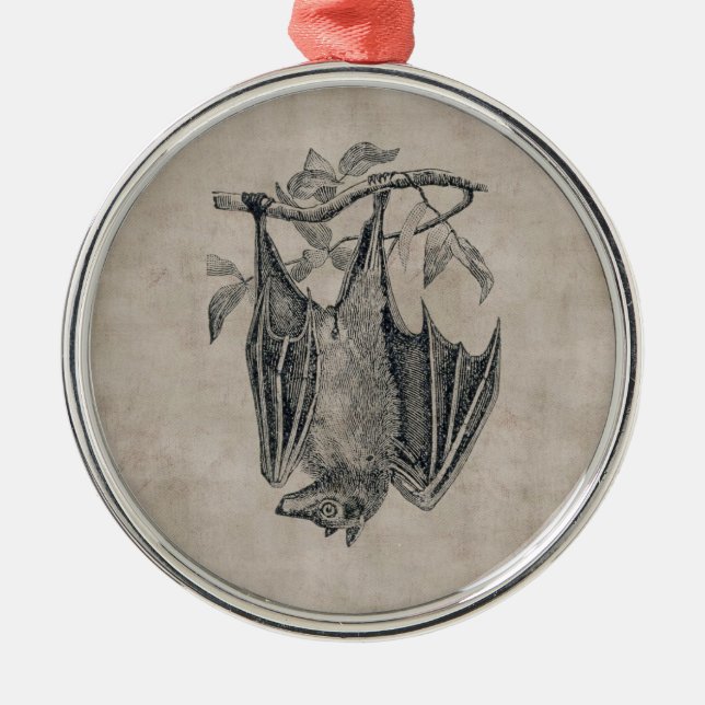Vintage Schläger-Verzierung Silbernes Ornament (Vorne)