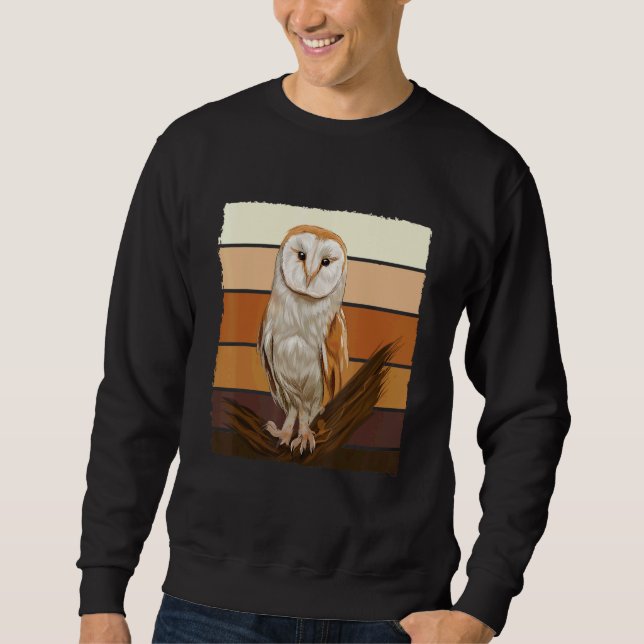 Vintage Schleiereule Sweatshirt (Vorderseite)