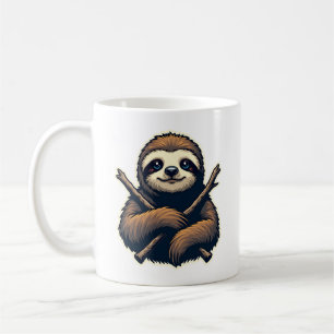 Vintage-Schlendertier-Emblem-Prägung-Shirt Kaffeetasse