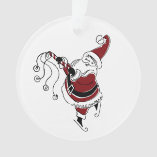 Vintage-Schlittschuhlauf-Weihnachtsmann-Ornament Ornament