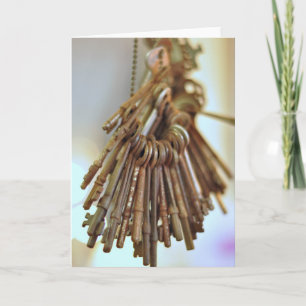 Vintage Schlüssel Karte