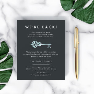 Vintage-Schlüssel   Wiedereröffnung eines Immobili Flyer