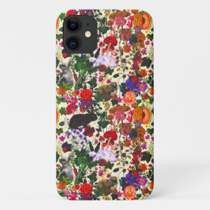Vintage-Schmetterling-Kaninchen-Garten-Blumen-Aqua Case-Mate iPhone Hülle