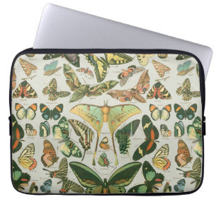 Vintage-Schmetterling-Motte-Musterdruck Laptopschutzhülle