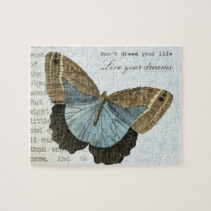 Vintage Schmetterling positive inspirierende Zitat