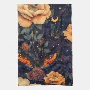 Vintage Schmetterling Wildblume (2) Geschirrtuch