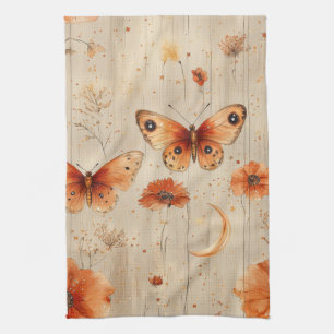 Vintage Schmetterling Wildblume (3) Geschirrtuch