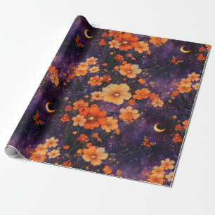 Vintage Schmetterling Wildblume (6) Geschenkpapier