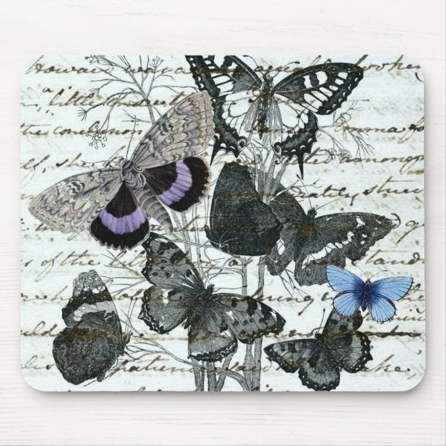 Vintage Schmetterlinge Austen Mousepad (Vorne)