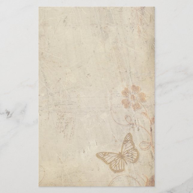 Vintage Schmetterlinge Briefpapier (Vorderseite)