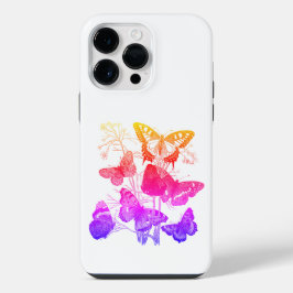 Vintage Schmetterlinge iPhone 14 Pro Max Hülle