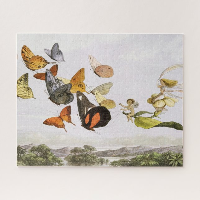 Vintage Schmetterlinge & Märchen Alte Illustration (Horizontal)