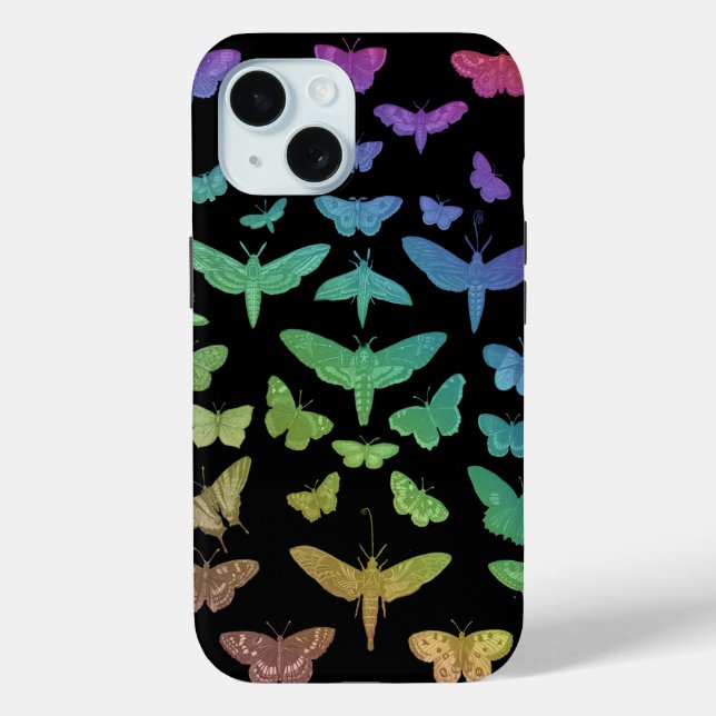 Vintage Schmetterlinge Motteninsekten Case-Mate iPhone Hülle (Rückseite)