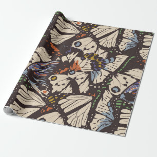 Vintage Schmetterlinge Oberflächenmuster. farbig Geschenkpapier