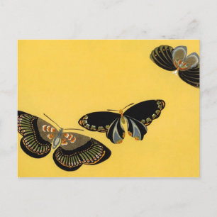 Vintage Schmetterlinge Postkarte