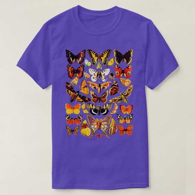Vintage Schmetterlinge Schmetterlingssammlung Lepi T-Shirt (Design vorne)