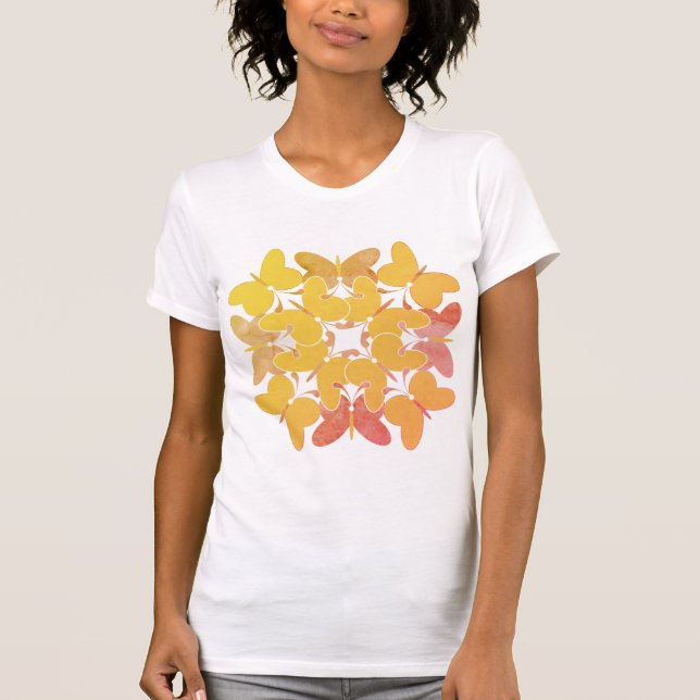 Vintage Schmetterlinge T - Shirt der Frauen (Vorderseite)