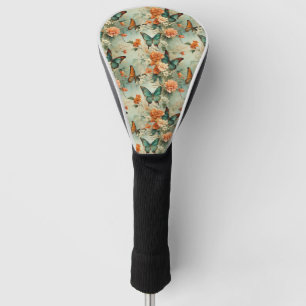 Vintage Schmetterlinge und Blume (10) Golf Headcover